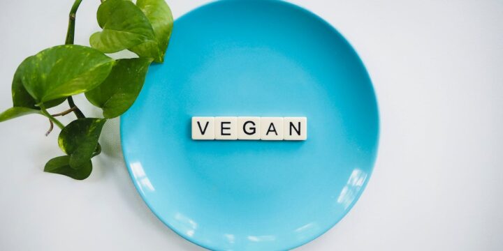 Scrabble Tiles in Blue Ceramic Plate