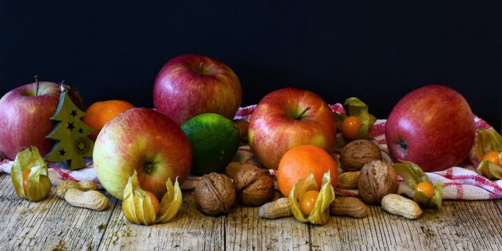 fruit, apples, mandarins