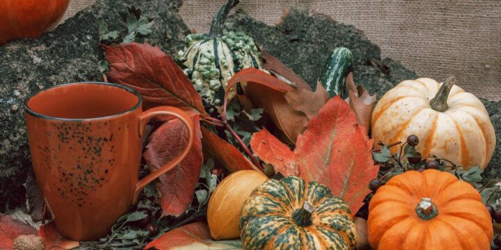 pumpkin, harvest, leaves