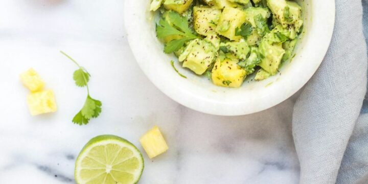 bowl of sliced yellow fruit