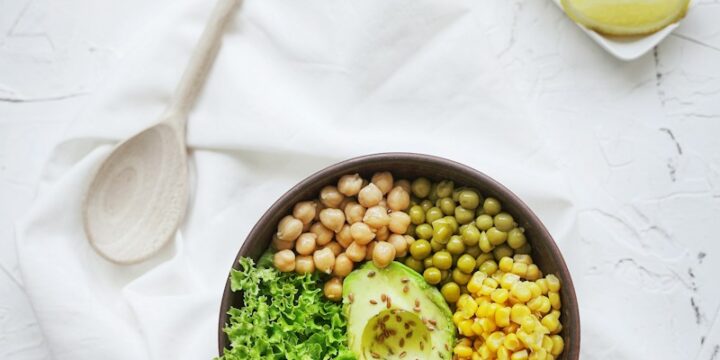 bowl of assorted foods